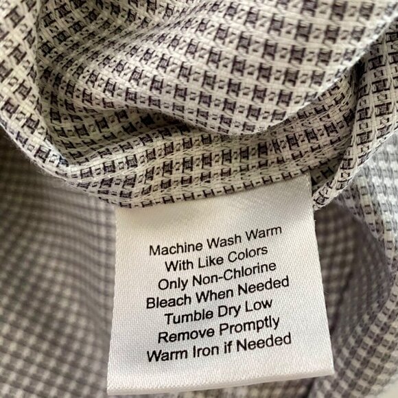 Pronto Uomo Non Iron Button Down Long Sleeve Men's Shirt Grey Cotton Size 2XLT - Picture 9 of 9